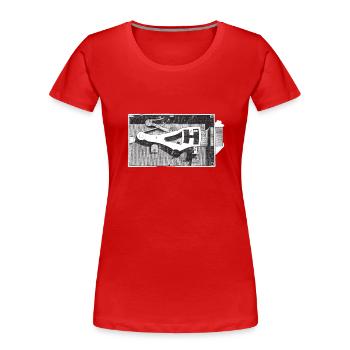 Serrurier professionnel Lockpick Lockpicking - T-shirt bio Premium Femme - rouge - Devant - Mia (176cm)