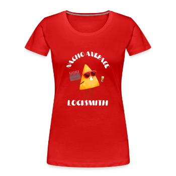 Serrurier professionnel Lockpick Lockpicking - T-shirt bio Premium Femme - rouge - Devant - Mia (176cm)