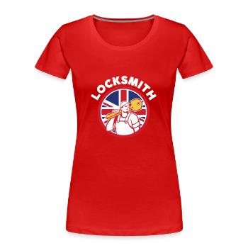 Serrurier professionnel Lockpick Lockpicking - T-shirt bio Premium Femme - rouge - Devant - Mia (176cm)