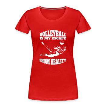 Volleyball Beach Volleyball Cadeau Volleyball Joueur de volleyball - T-shirt bio Premium Femme - rouge - Devant - Mia (176cm)