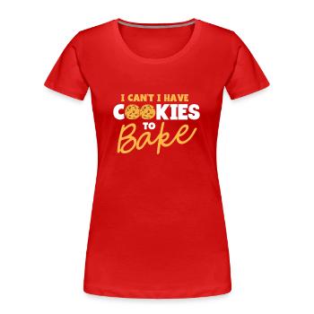 Boulangerie Boulangerie Boulanger Boulanger - T-shirt bio Premium Femme - rouge - Devant - Mia (176cm)