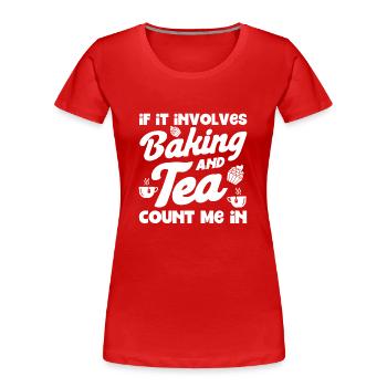 Boulangerie Boulangerie Boulanger Boulanger - T-shirt bio Premium Femme - rouge - Devant - Mia (176cm)