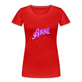 Anne name personalized - Women's Premium Organic T-Shirt - red - Front - Mia (176cm)