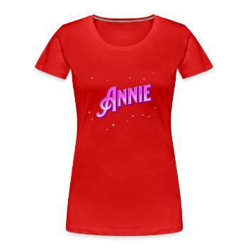 Annie Namen personalisiert - Frauen Premium Bio T-Shirt - Rot - Vorne - Mia (176cm)
