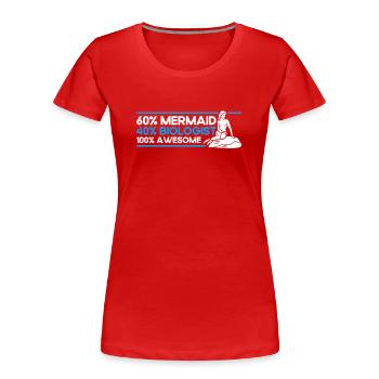 Marine Biologist Ocean Gift Marine Biology - Women's Premium Organic T-Shirt - red - Front - Mia (176cm)