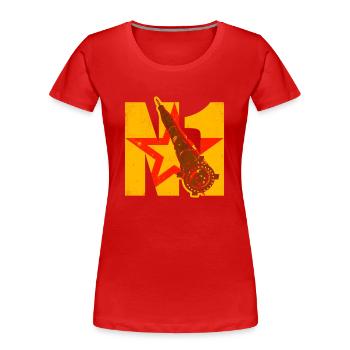 N1 Mond Rakete Sowjetunion - Frauen Premium Bio T-Shirt - Rot - Vorne - Mia (176cm)