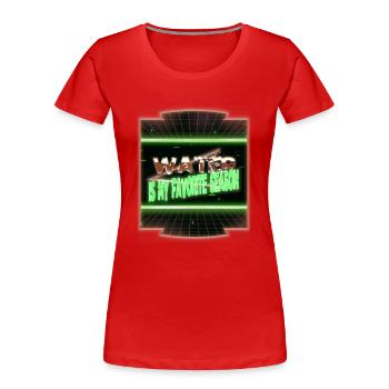 swimming instructor fun apnea swimming pool - Women's Premium Organic T-Shirt - red - Front - Mia (176cm)