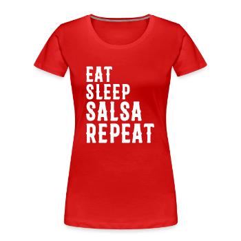 Salsa Musik Salsa Tanz - Frauen Premium Bio T-Shirt - Rot - Vorne - Mia (176cm)
