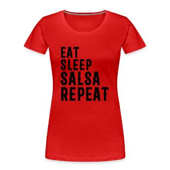 Salsa Musik Salsa Tanz - Frauen Premium Bio T-Shirt - Rot - Vorne - Mia (176cm)