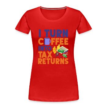Accountant Bookkeeper Accounting - Frauen Premium Bio T-Shirt - Rot - Vorne - Mia (176cm)