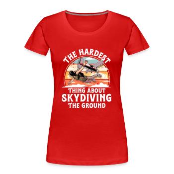 Skydiving Parachuting Parachute - Women's Premium Organic T-Shirt - red - Front - Mia (176cm)