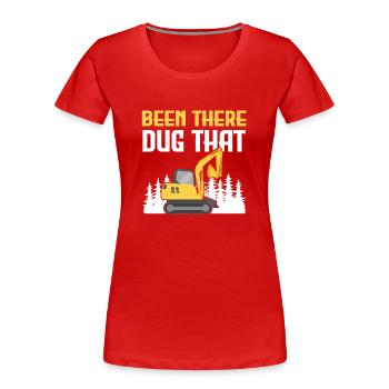 Lustiger Minibagger Spruch - Frauen Premium Bio T-Shirt - Rot - Vorne - Mia (176cm)