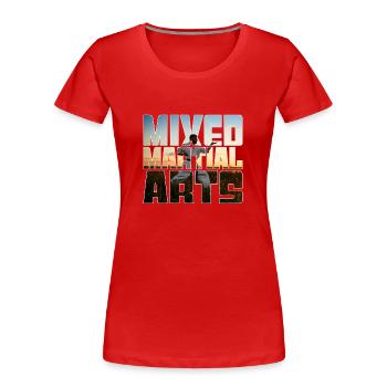 Martial arts - Women's Premium Organic T-Shirt - red - Front - Mia (176cm)