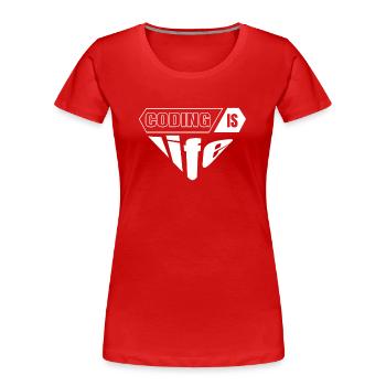 Softwareentwickler Programmierer Geschenk - Frauen Premium Bio T-Shirt - Rot - Vorne - Mia (176cm)