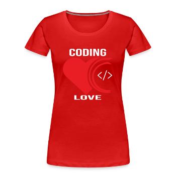 Softwareentwickler Programmierer Geschenk - Frauen Premium Bio T-Shirt - Rot - Vorne - Mia (176cm)