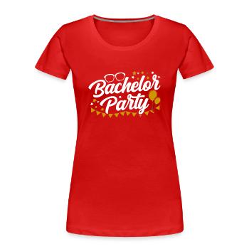 Junggesellenabschied Junggeselle Junggesellin - Frauen Premium Bio T-Shirt - Rot - Vorne - Mia (176cm)