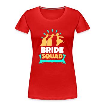 Équipe de mariée Party Mariages de mariées - T-shirt bio Premium Femme - rouge - Devant - Mia (176cm)