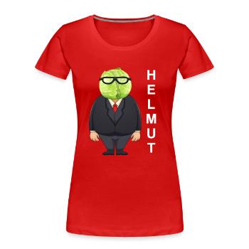 Helmut Kohl - Frauen Premium Bio T-Shirt - Rot - Vorne - Mia (176cm)