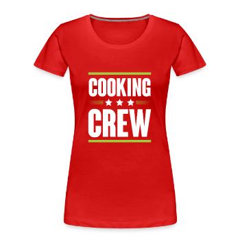 Cooking Crew - Frauen Premium Bio T-Shirt - Rot - Vorne - Mia (176cm)
