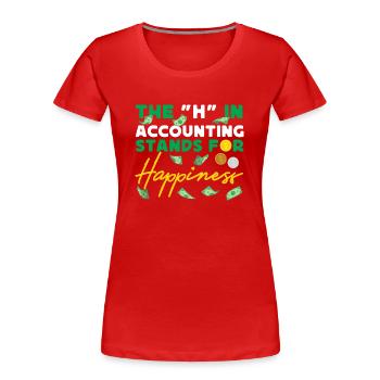 Accountant Bookkeeper Accounting - Frauen Premium Bio T-Shirt - Rot - Vorne - Mia (176cm)