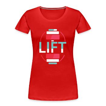 Lift Gym Gewichtheben Gewichtheber Workout - Frauen Premium Bio T-Shirt - Rot - Vorne - Mia (176cm)