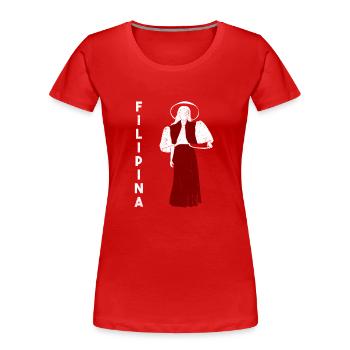 Philippinen Filipina Stolz Flagge Pinay I Geschenk - Frauen Premium Bio T-Shirt - Rot - Vorne - Mia (176cm)