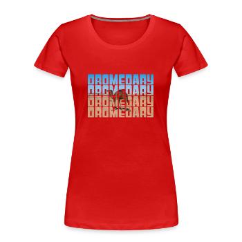 Dromadaire - T-shirt bio Premium Femme - rouge - Devant - Mia (176cm)