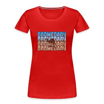 Dromadaire - T-shirt bio Premium Femme - rouge - Devant - Mia (176cm)
