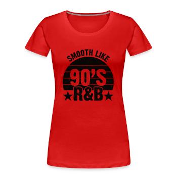 90er Jahre R&B Musikkassette 90 Jahre Songs - Frauen Premium Bio T-Shirt - Rot - Vorne - Mia (176cm)