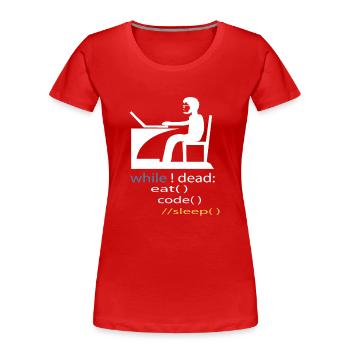 Softwareentwickler Programmierer Geschenk - Frauen Premium Bio T-Shirt - Rot - Vorne - Mia (176cm)