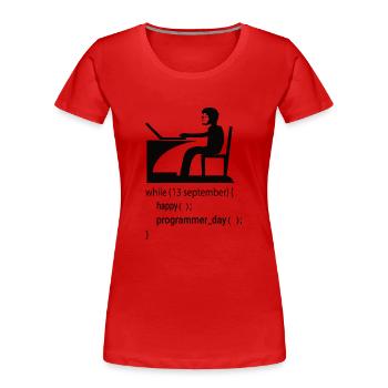 Softwareentwickler Programmierer Geschenk - Frauen Premium Bio T-Shirt - Rot - Vorne - Mia (176cm)