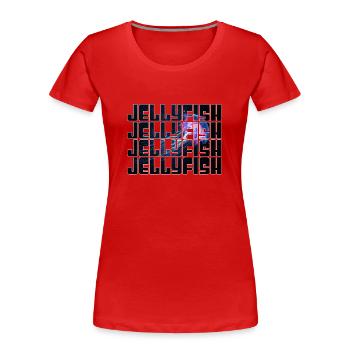 Qualle - Frauen Premium Bio T-Shirt - Rot - Vorne - Mia (176cm)