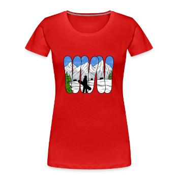 Snowboarding Snowboard Snowboarder - Frauen Premium Bio T-Shirt - Rot - Vorne - Mia (176cm)