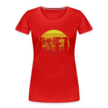 Lift Gewichtheben Gewichtheber Workout Gym - Frauen Premium Bio T-Shirt - Rot - Vorne - Mia (176cm)