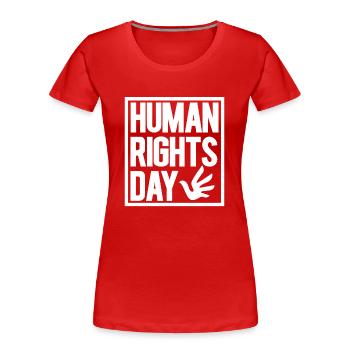 Human Rights Politics Freedom Demonstrating - Women's Premium Organic T-Shirt - red - Front - Mia (176cm)