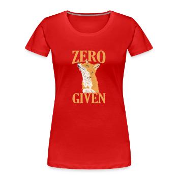Zero given Fuchs Wildnis Tier Fuchs - Frauen Premium Bio T-Shirt - Rot - Vorne - Mia (176cm)