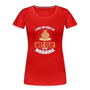 Ceramics Pottery Pottery - Women's Premium Organic T-Shirt - red - Front - Mia (176cm)