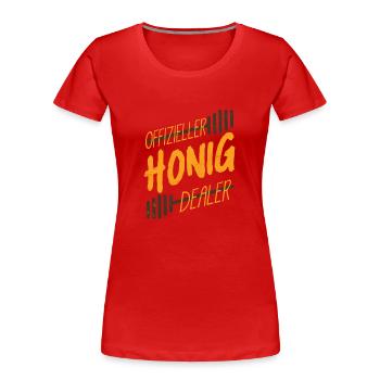 Offizieller Honig Dealer, Bienenzucht, Imker - Frauen Premium Bio T-Shirt - Rot - Vorne - Mia (176cm)