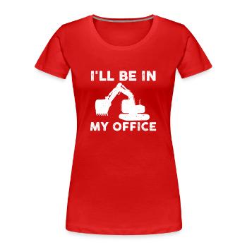 Conception amusante de pelles hydrauliques - T-shirt bio Premium Femme - rouge - Devant - Mia (176cm)