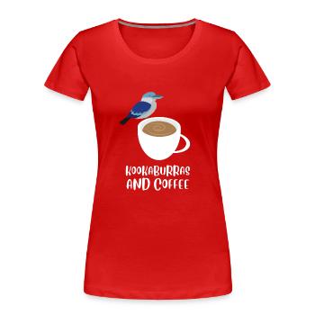 Martin-pêcheur d’arbres terrestres Oiseau australien, - T-shirt bio Premium Femme - rouge - Devant - Mia (176cm)
