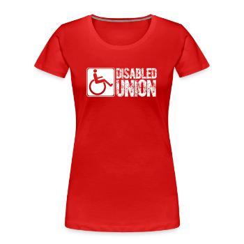 Handicap Disability Wheelchair Paraplegia Strong - Women's Premium Organic T-Shirt - red - Front - Mia (176cm)