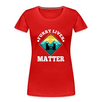 Furry lives matter - Frauen Premium Bio T-Shirt - Rot - Vorne - Mia (176cm)