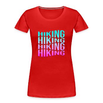 Wander - Women's Premium Organic T-Shirt - red - Front - Mia (176cm)