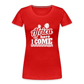 Afrique - T-shirt bio Premium Femme - rouge - Devant - Mia (176cm)