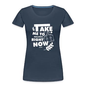 Mallorca Holiday Travel Recreation - Women's Premium Organic T-Shirt - navy - Front - Mia (176cm)