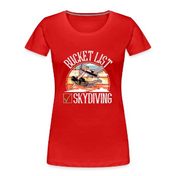 Fallschirmspringer Fallschirmspringen Fallschirm - Frauen Premium Bio T-Shirt - Rot - Vorne - Mia (176cm)
