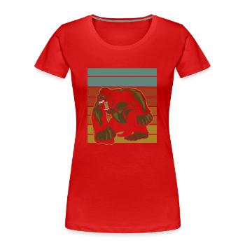 Gorilla - Frauen Premium Bio T-Shirt - Rot - Vorne - Mia (176cm)