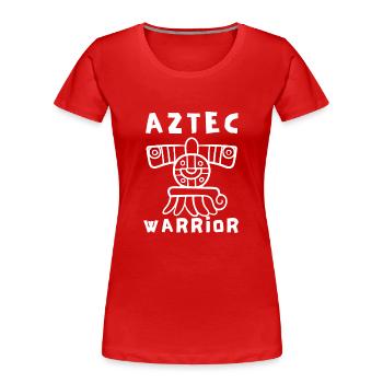 Calendario Azteca Mexican Heritage Mayan Aztec - Frauen Premium Bio T-Shirt - Rot - Vorne - Mia (176cm)