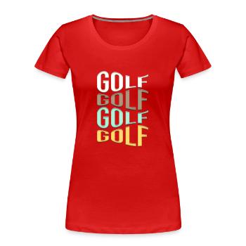golfe - T-shirt bio Premium Femme - rouge - Devant - Mia (176cm)
