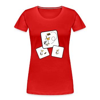 Pelican Fake News Comics - T-shirt bio Premium Femme - rouge - Devant - Mia (176cm)